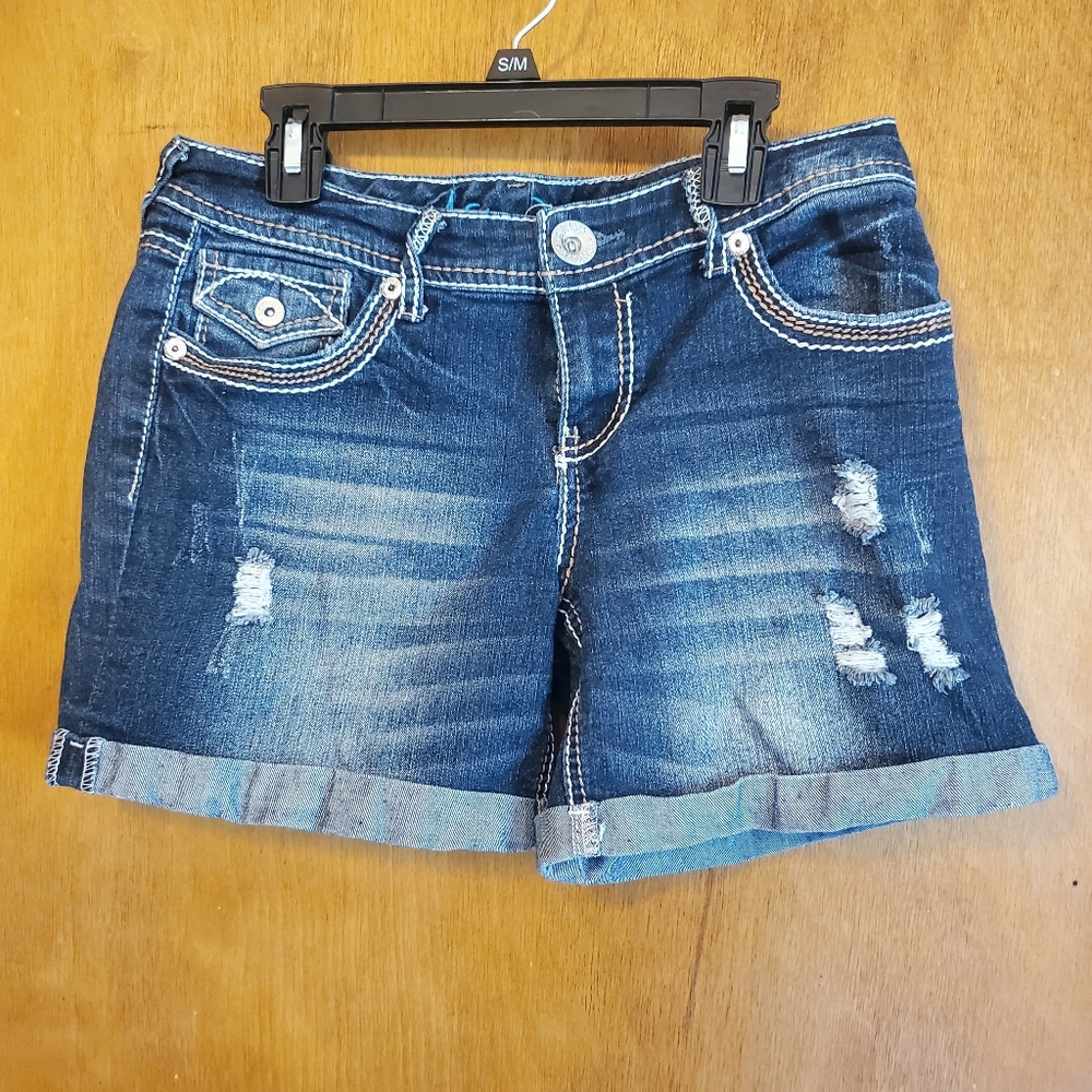 Distressed Jean shorts